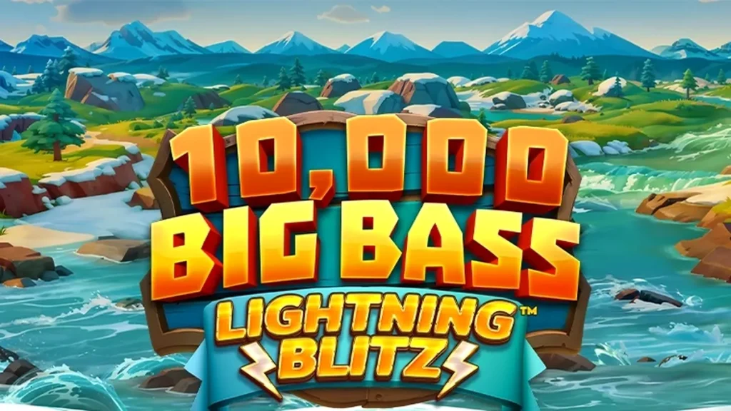 Tampilan antarmuka permainan slot 10,000 Big Bass Lightning Blitz