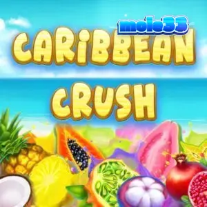 Tampilan visual slot Caribbean Crush dengan tema tropis dan simbol buah-buahan.